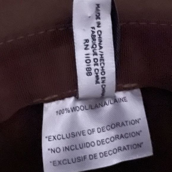 Nine West Wool Fedora Bucket Hat, NWT, Brown - Picture 8 of 8